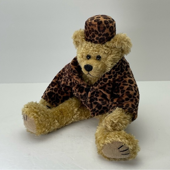 Isabella Leopard Print Jacket and Hat 13” Bear Ty 1993 - Picture 6 of 13